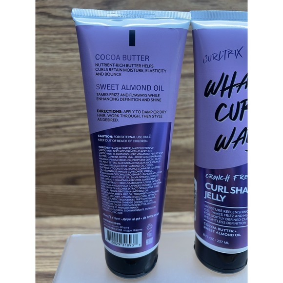 2-CURLTRIX What A Curl Wants Curl Shaping Jelly Cocoa Butter Sweet Almond Oil - Picture 2 of 6